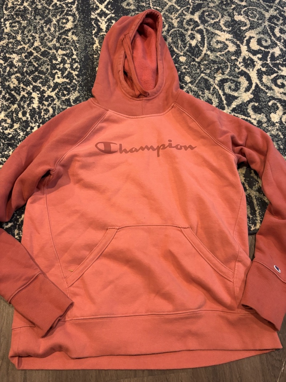 Champion Men's Crewneck Hoodie in Rust